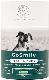 Kuva Blue Pet GoSmile purutikut koiran hampaiden ja ienten hyvinvointiin, maapähkinä, 14 kpl