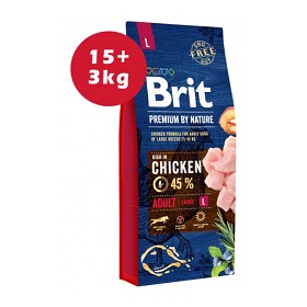 Bild på Brit Premium by Nature Adult L 15+3 kg