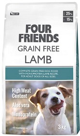 Kuva Four Friends Dog Grain Free Lamb viljaton koiran täysravinto lampaalla, 3 kg