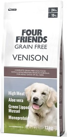 Kuva Four Friends Dog Grain Free Venison viljaton koiran täysravinto peura, 12 kg