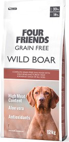 Kuva Four Friends Dog Grain Free Wild Boar viljaton koiran täysravinto villisika/kalkkuna, 12 kg