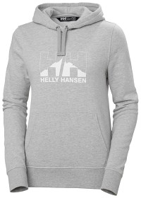 Kuva Helly Hansen Nord Graphic Pullover Hoodie naisten huppari, vaaleanharmaa