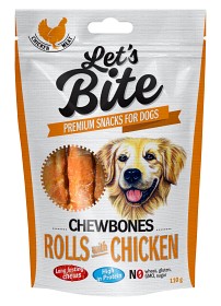 Bild på Lets Bite Chewbones Rolls with Chicken 110 g