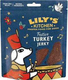 Kuva Lily's Kitchen Christmas Treat Turkey Jerky makupalat kalkkunanlihalla 70 g