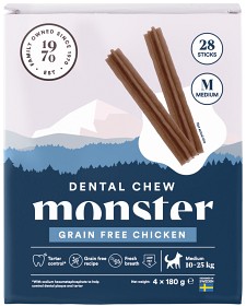 Kuva Monster Dog Dental Chew GF hammashoitoherkku kana, M, 28 kpl