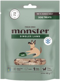 Kuva Monster Dog Treats Freeze Dried Lamb pakastekuivattuja makupaloja lammas 45 g