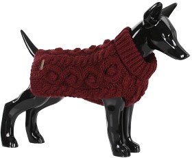 Kuva PAIKKA Handmade Knit koiran neulepusero, 20-30 cm, tummanpunainen