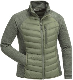 Bild på Pinewood W's Abisko Hybrid Poer Fleece Jacket Clover Green/Dark Green