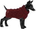 PAIKKA Handmade Knit koiran neulepusero, 20-30 cm, tummanpunainen