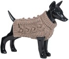 PAIKKA Handmade Knit koiran neulepusero, 20-30 cm, vaaleanruskea