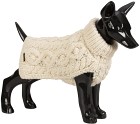 PAIKKA Handmade Knit koiran neulepusero, 45-50 cm, luonnonvalkoinen