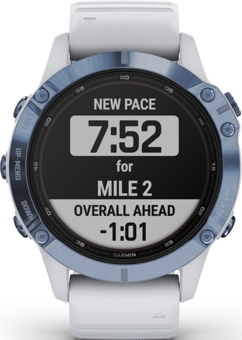 Osta Garmin Fenix 6 Pro Solar Titanium Cobalt Blue/Whitestone  koiravaruste.fi